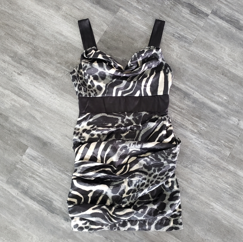 Black White Animal Mystic Dressy Mini